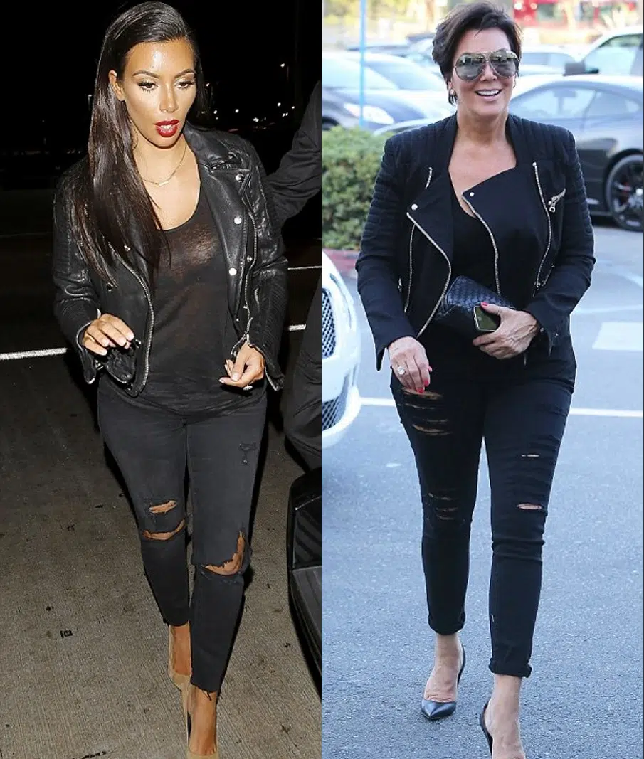 Kim Kardashian et sa mère Kris Jenner ont opté pour un look très rock