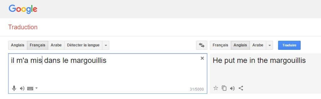 Google Traduction ne connaît pas le vieux français