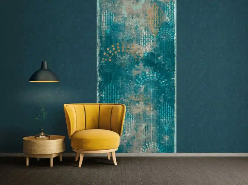 Le papier peint bleu canard une tendance déco incontournable