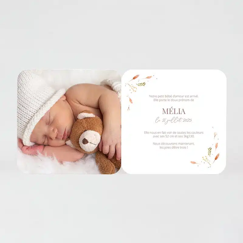 Quelle format pour le faire part de naissance d'un enfant