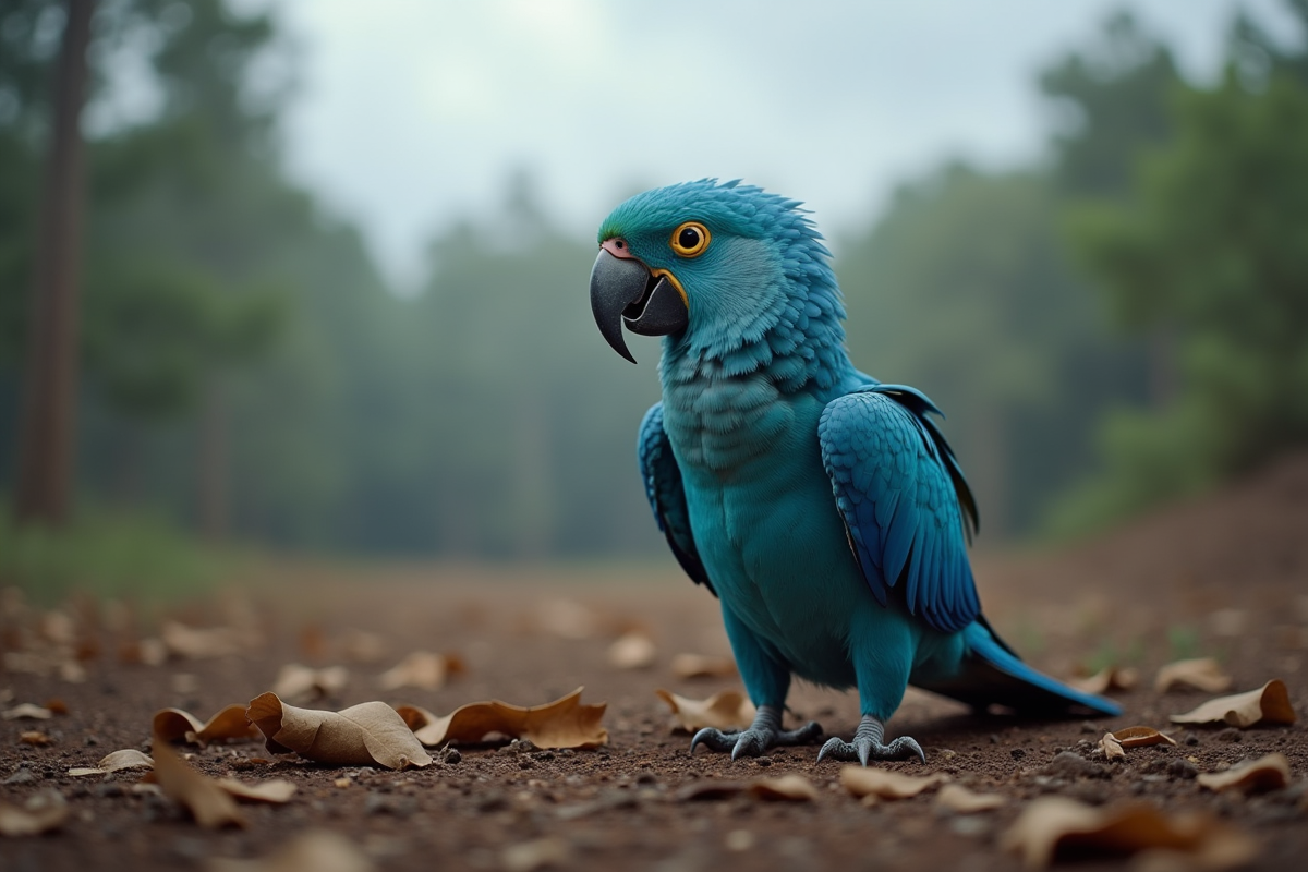 perroquet bleu