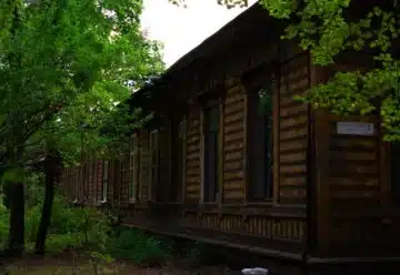 maison en bois lasurée